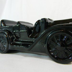 Avon Model T Men's Black Glass Cologne Bottle Aftershave - Vintage